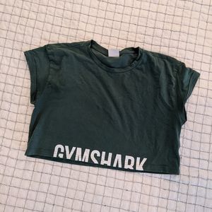 Green Gym Shark Fraction Crop